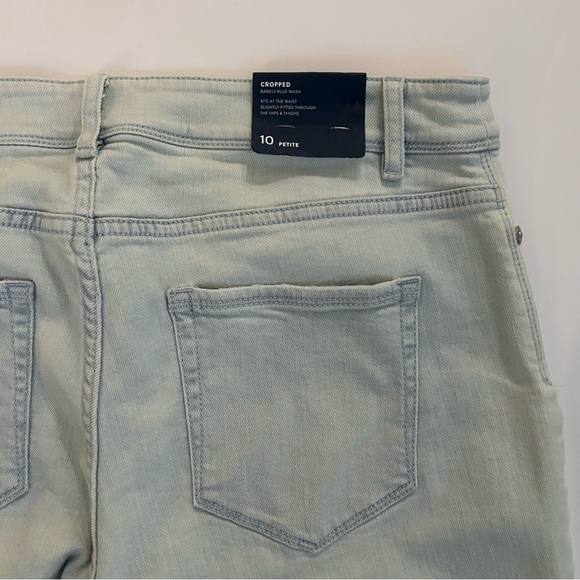 NWT J.Jill High-Rise Cropped Denim Jeans Light Wash Size 10P Petite Comfort - Picture 8 of 13